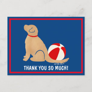 Postkarte Strandtage Golden Retriever Hund Danke