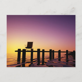 Postkarte Stuhl auf Steg