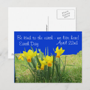 Postkarte - Tag der Erde Osterglocken