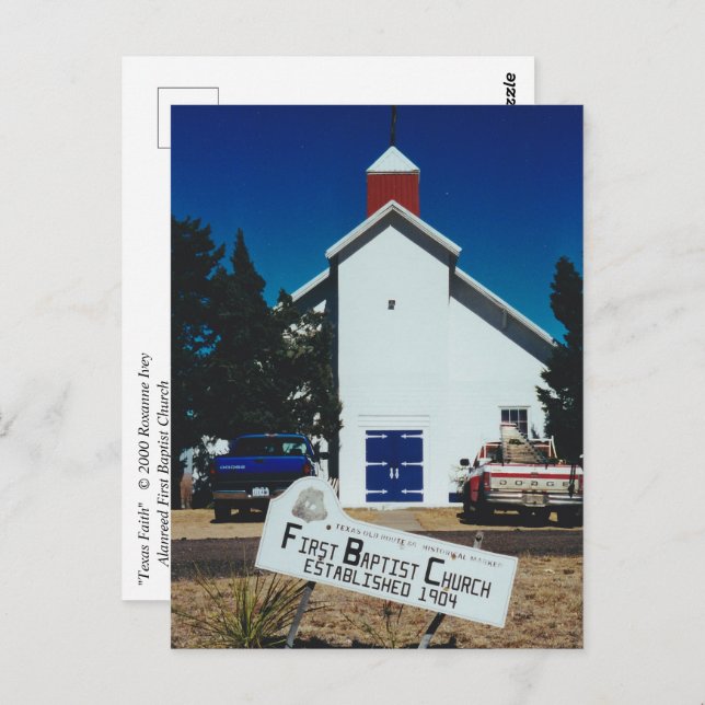 Postkarte "Texas Faith" (Vorne/Hinten)
