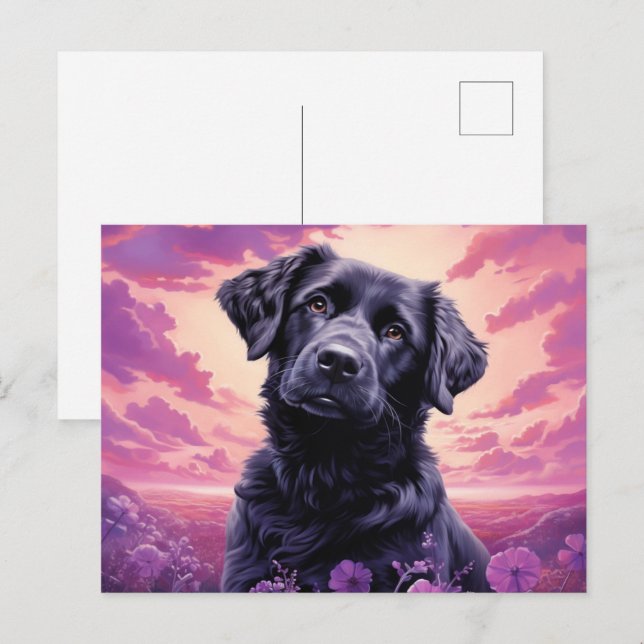 Postkarte The Flower Admirer (Vorne/Hinten)