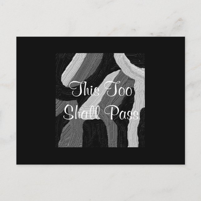 Postkarte ‚This too shall pass‘ (Vorderseite)