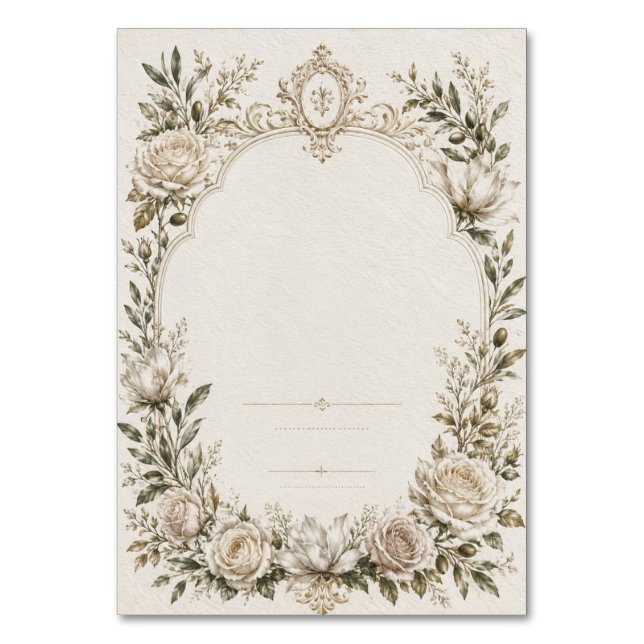 Postkarte Tischnummer (Vorderseite)