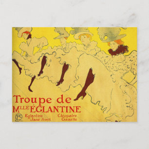 Postkarte: Toulouse-Lautrec - Tanztruppe Postkarte