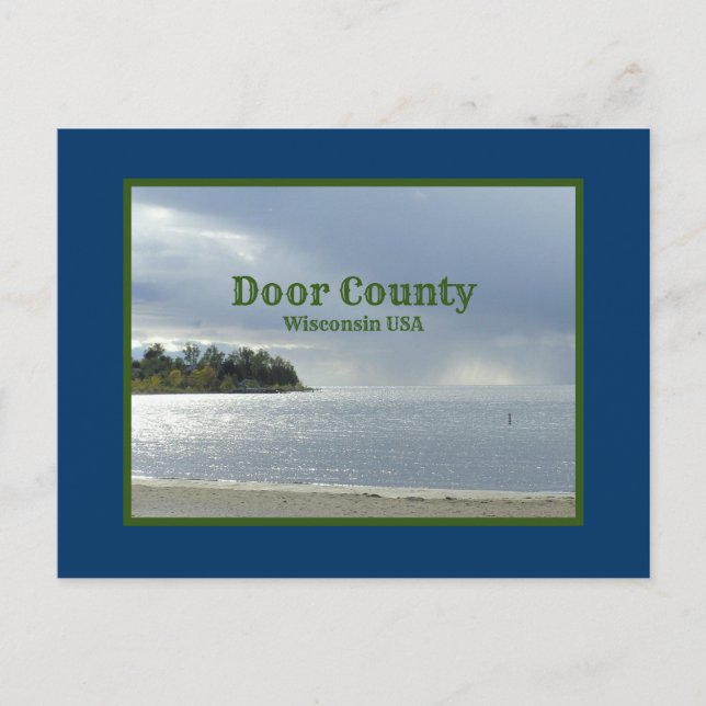 POSTKARTE, TÜR-LANDKREIS, WISCONSIN/SHIMMERY SILVE POSTKARTE (Vorderseite)