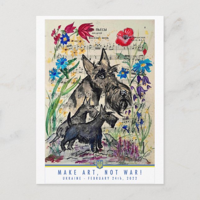 Postkarte über den Künstler (Vorderseite)