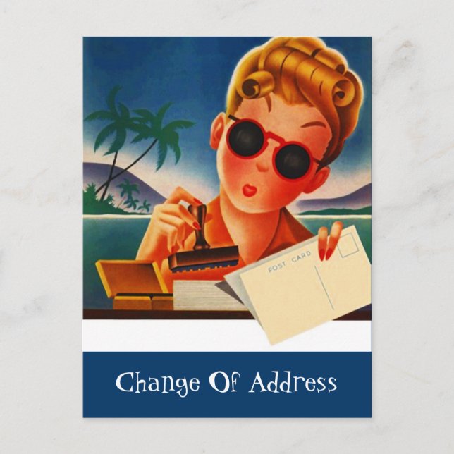 Postkarte übertragen Neue Änderung der Adressenben (Vorderseite)