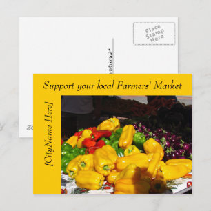 Postkarte - Unterstützen Sie den Bauernmarkt - Pap