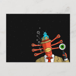 Postkarte "Verdächtige Alien"