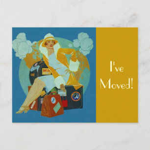 Postkarte Vintag Gepäckaufbewahrung