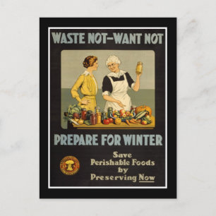 Postkarte Vintage Abfall Nicht-Nicht-Gewollt WW1