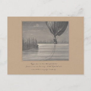 Postkarte-Vintage Art-Heißluftballons 13 Postkarte