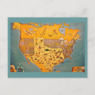 Postkarte - Vintage Dallas Kunstwerk - 50