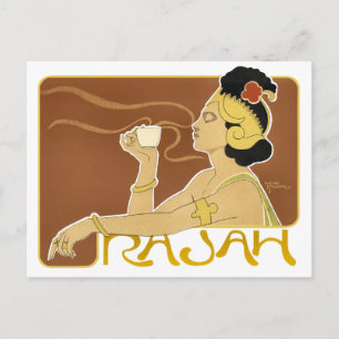 Postkarte: Vintage Rajah Kaffee Postkarte