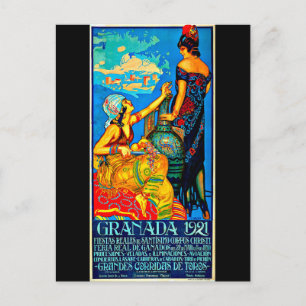 Postkarte-Vintage Reise-Granada Postkarte