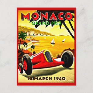 Postkarte-Vintage Reise-Monaco Postkarte