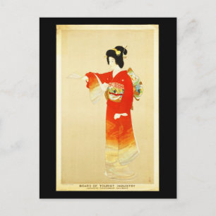 Postkarte-VIntage Travel-Japan Postkarte