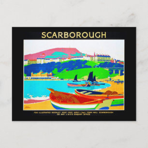Postkarte-VIntage Travel-Scarborough Postkarte