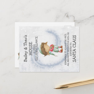 Postkarte vom Elf des Weihnachtsmannes