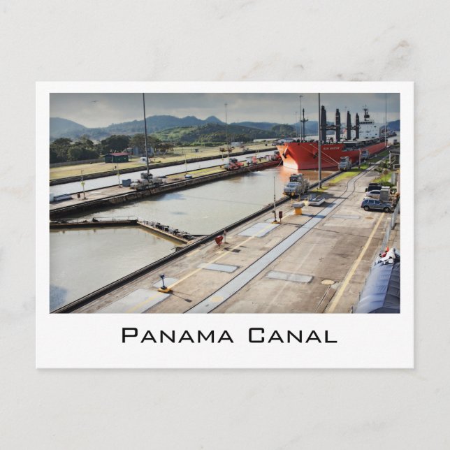 Postkarte vom Panamakanal (Vorderseite)