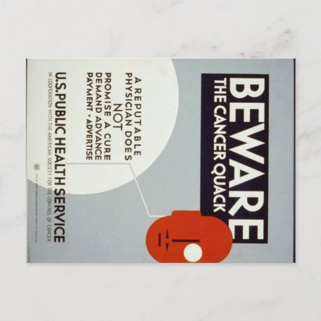 Postkarte vom US-Gesundheitsministerium (Vorderseite)