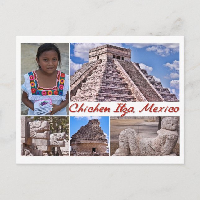 Postkarte von Chichen Itza, Mexiko (Vorderseite)