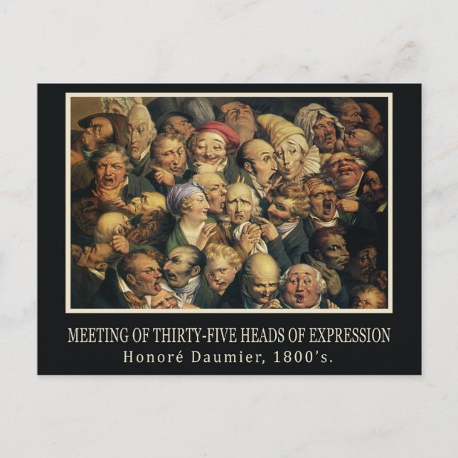 Postkarte von Daumier (Vorderseite)