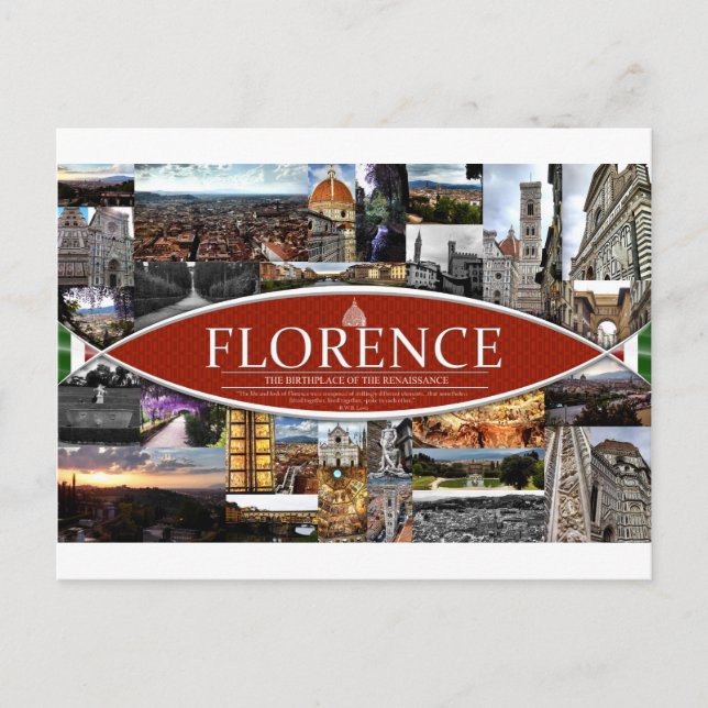 Postkarte von Florenz (Vorderseite)