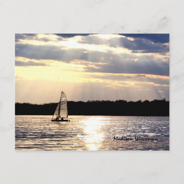 Postkarte von Madison Wisconsin (Vorderseite)