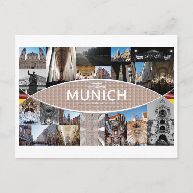 Postkarte von München (Vorderseite)