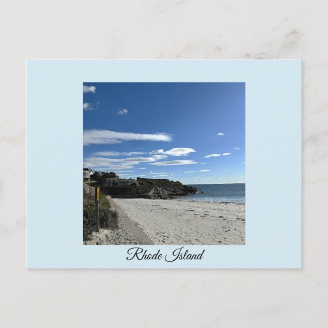 Postkarte von Rhode Island Ozean Klippenseite (Vorderseite)
