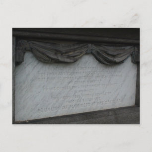 Postkarte von Thaddeus Stevens Epitaph.