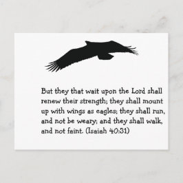 Postkarte warten auf den Herrn Isaiah 40:31