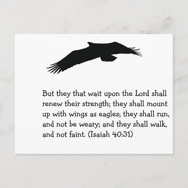 Postkarte warten auf den Herrn Isaiah 40:31 (Vorderseite)