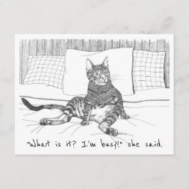 Postkarte: "Was will du?" (Lily) Postkarte