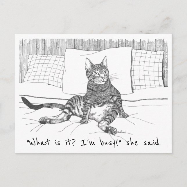 Postkarte: "Was will du?" (Lily) Postkarte (Vorderseite)