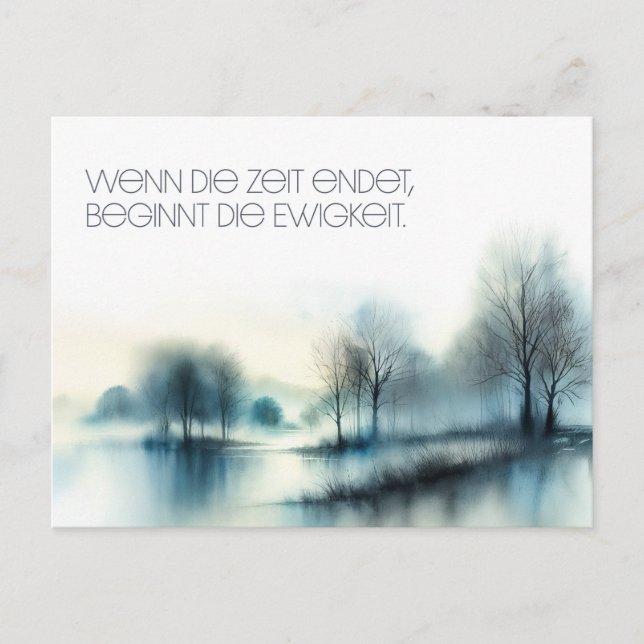 Postkarte "Wenn die Zeit endet ..." (Vorderseite)
