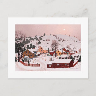 Postkarte - Wintertag im Dorf