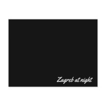 Postkarte Zagreb in der Nacht