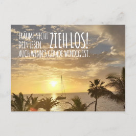 Postkarte „Zieh los!“