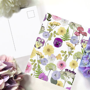 Postkarte zum Thema Baby Shower Little Wildflower