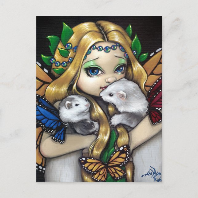 Postkarte "Zwei Fee Frettchen" (Vorderseite)