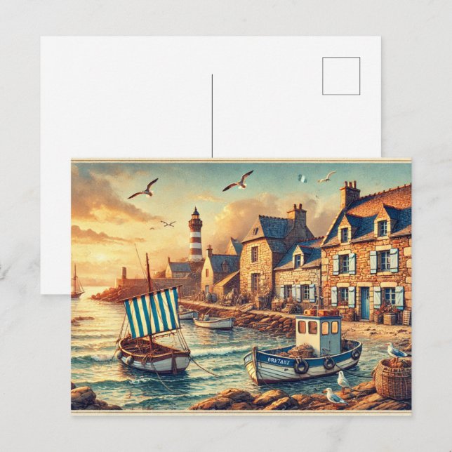 Postkarten aus der Bretagne (Vorne/Hinten)