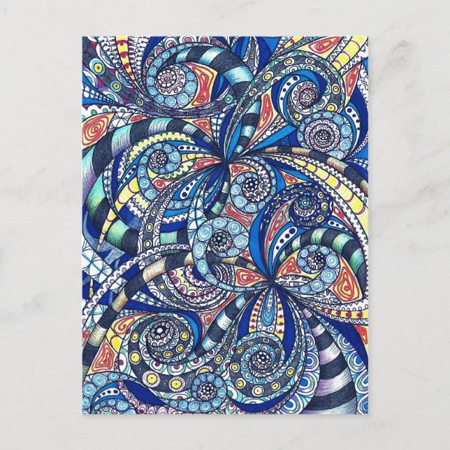 Postkarten Blumen abstrakt Hintergrund (Vorderseite)