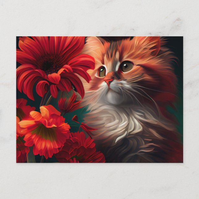 Postkarten Cat Fleur (Vorderseite)