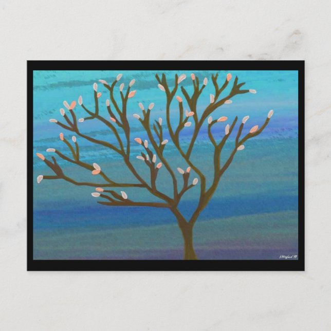 Postkarten der rosa Blume (Vorderseite)