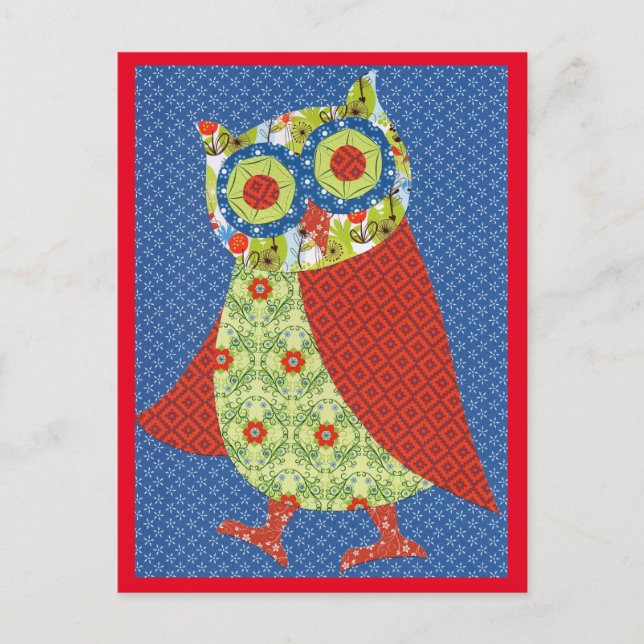 Postkarten Eule (Vorderseite)