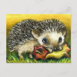 Postkarten für Igel und Apfel