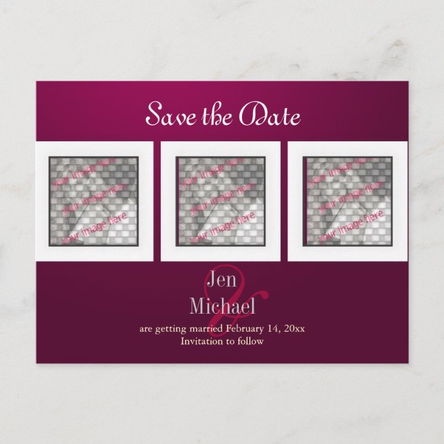 Postkarten für Save the Date Fotos, (Vorderseite)