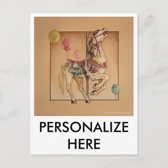 Postkarten - Happy Horse Carousel (Vorderseite)